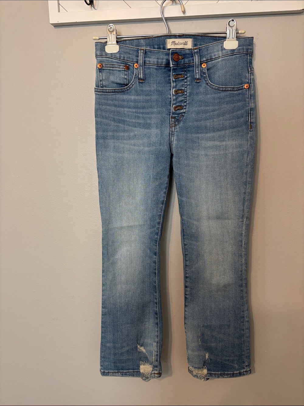 Madewell Light Blue Cropped Button-Fly Jeans